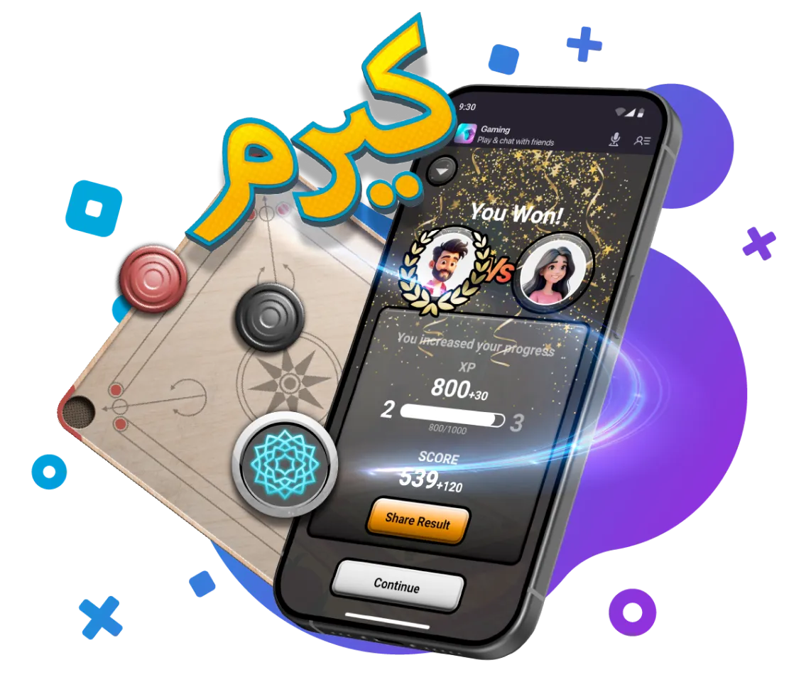 Carrom and other games available in WOLF Qanawat