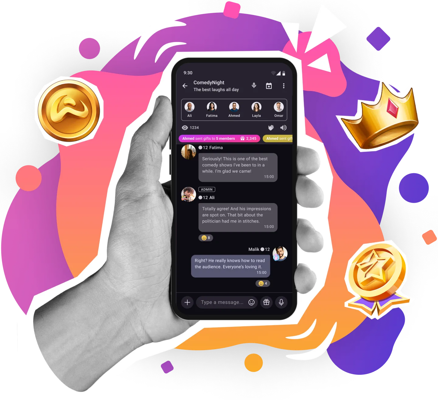 Phone showing WOLF Qanawat